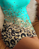 Leopard Print Sleeveless Bodycon Dress