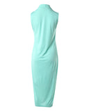 Slit Asymmetrical Sleeveless Casual Dress