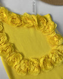 Floral Pattern One Shoulder Knit Top