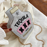 Fashion Embroidered Letter Crossbody Bag