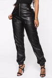 Fashion Casual Solid Color Black Trousers