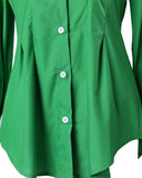 Long Sleeve Corset Design Button Down Shirt