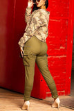 Sexy Fashion High Waist Army Green Trousers