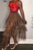 Fashion Sexy Perspective Thin Yarn Skirt