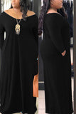 Fashion Casual Hooded Black Loose Dress