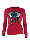 Trendy Sequined Decorative Red T-shirt