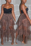Fashion Sexy Perspective Thin Yarn Skirt