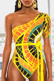 Sexy Fashion Printed One-piece Swimsuit（Without Belt）