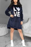 Fashion Casual Patchwork Sequins Split Joint O Neck Long Sleeve Dress