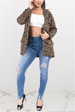 Fashion Casual Leopard Long Sleeve Coat (Only Coat)