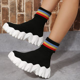 Casual Patchwork Round Keep Warm Comfortable Shoes