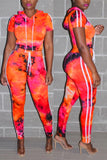 Trendy Tie Dye Printed Colorful Two-pieces Set