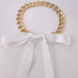 Fashion Patchwork Bow-tie Decoration Necklace