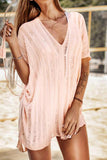 Sexy Solid See-through Slit Swimwears Cover Up