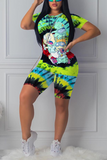Fashion Casual Printed Sports Two-piece Set