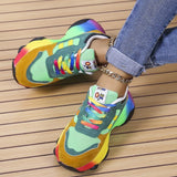 Casual Patchwork Round Comfortable Sport Shoes