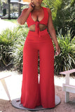Sexy Fashion Solid asymmetrical Two Piece Suits Bandage crop top Straight