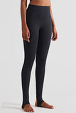 Casual Sportswear Solid Hollowed Out Skinny High Waist Trousers