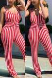 Sexy Fashion Striped Print Sling Jumpsuit