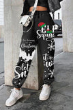 Casual Polyester Print Pants Loose BOTTOMS