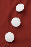 Casual Print Patchwork Buttons Slit V Neck One Step Skirt Dresses