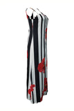 Fashion Spaghetti Strap Sleeveless Slip Sheath Floor-Length Paisley Print Floral Dresses