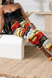 Fashion Casual Print Basic Regular High Waist Trousers