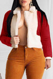 Fashion Casual Patchwork Cardigan Turndown Collar Outerwear