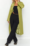 Elegant College Solid Solid Color Turn-back Collar Outerwear