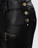 Buckled Zipper Design Suspender Jumpsuit