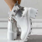 Casual Patchwork Rhinestone Round Keep Warm Comfortable Shoes (Heel Height 2.76in)