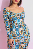 Trendy Printed Knee Length Dress