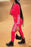 Casual Sportswear Letter Print Basic O Neck Long Sleeve Two Pieces
