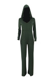 Elastic Fly Mid Solid Loose Pants  Jumpsuits & Rompers