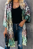 Fashion Casual Flare Sleeve Multicolor Coat