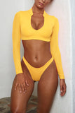 Sexy Mesh Long Sleeve Swimsuit Set