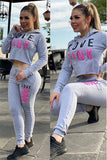 Sexy Fashion adult Letter Two Piece Suits Sequin Patchwork Embroidery pencil Long Sleeve