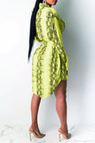 Fashion adult Casual Cap Sleeve Long Sleeves Cardigan A-Line Mini Leopard Print Long Slee