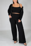 Casual Polyester Solid Turndown Collar Plus Size