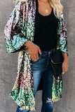 Fashion Casual Loose Sequins Multicolor Coats
