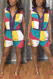 Fashion Stitching   Multicolor Jumpsuit