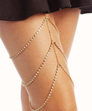 Fashion Patchwork Full Diamond Multi-layer Leg Chain