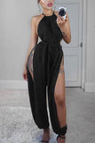 Sexy Fashion Black Sleeveless Jumpsuit