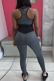 Fashion Casual Vest Top Trousers Gray Sports Set