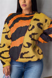 Casual Polyester Print Pullovers O Neck Outerwear