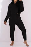 Casual Living Solid Basic O Neck Long Sleeve Two Pieces