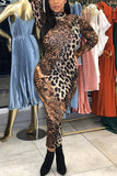 Fashion Tight-Fitting Hip Leopard Print Dress