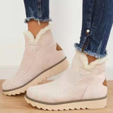 Casual Patchwork Solid Color Keep Warm Comfortable Shoes