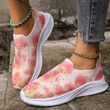 Casual Sportswear Daily Patchwork Tie-dye Round Mesh Breathable Comfortable Out Door Shoes