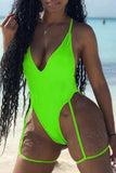 Sexy Fashion Green One-piece Swimsuit